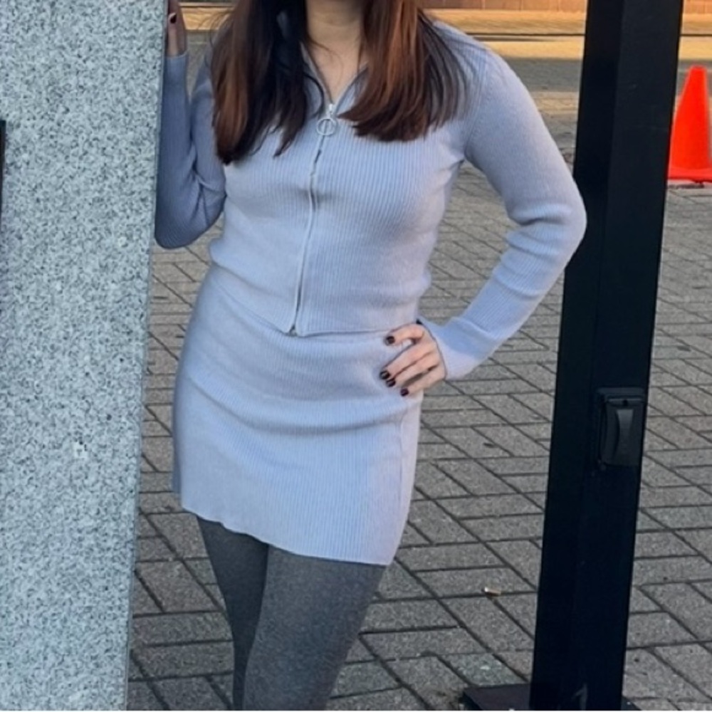 Stylish Gray Knit Dress